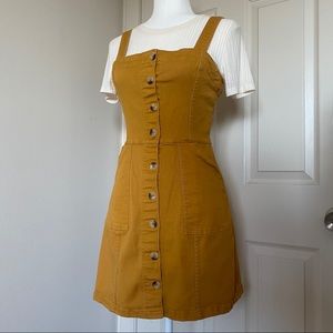 Mustard Yellow Button Up Dress by H&M